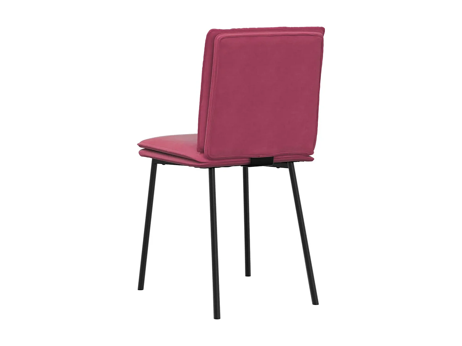 Chaises à manger lot de 2 Rouge bordeaux Velours