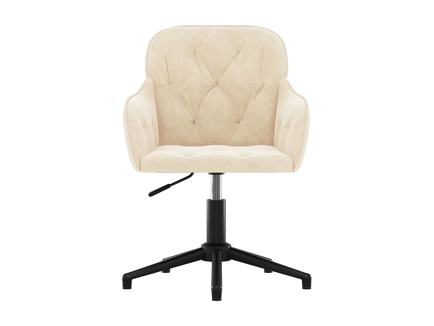 Chaises pivotantes à manger lot de 2 Crème Velours