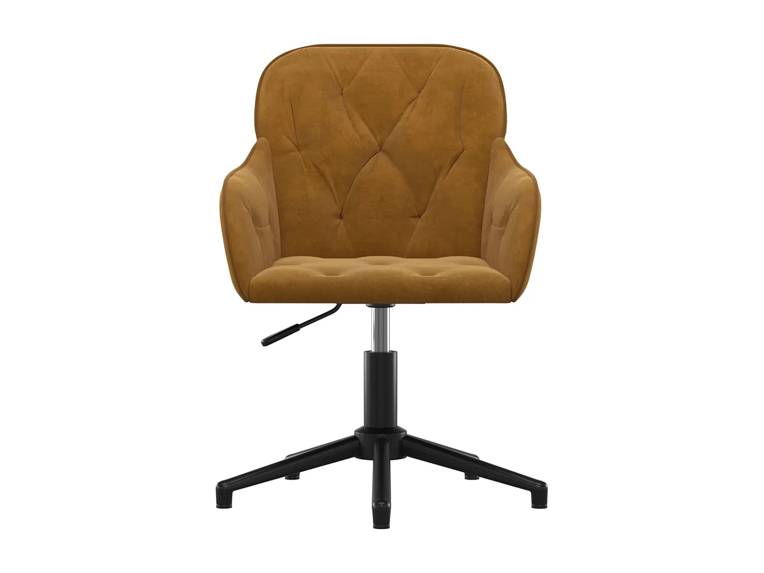 Chaises pivotantes à manger lot de 2 Marron Velours