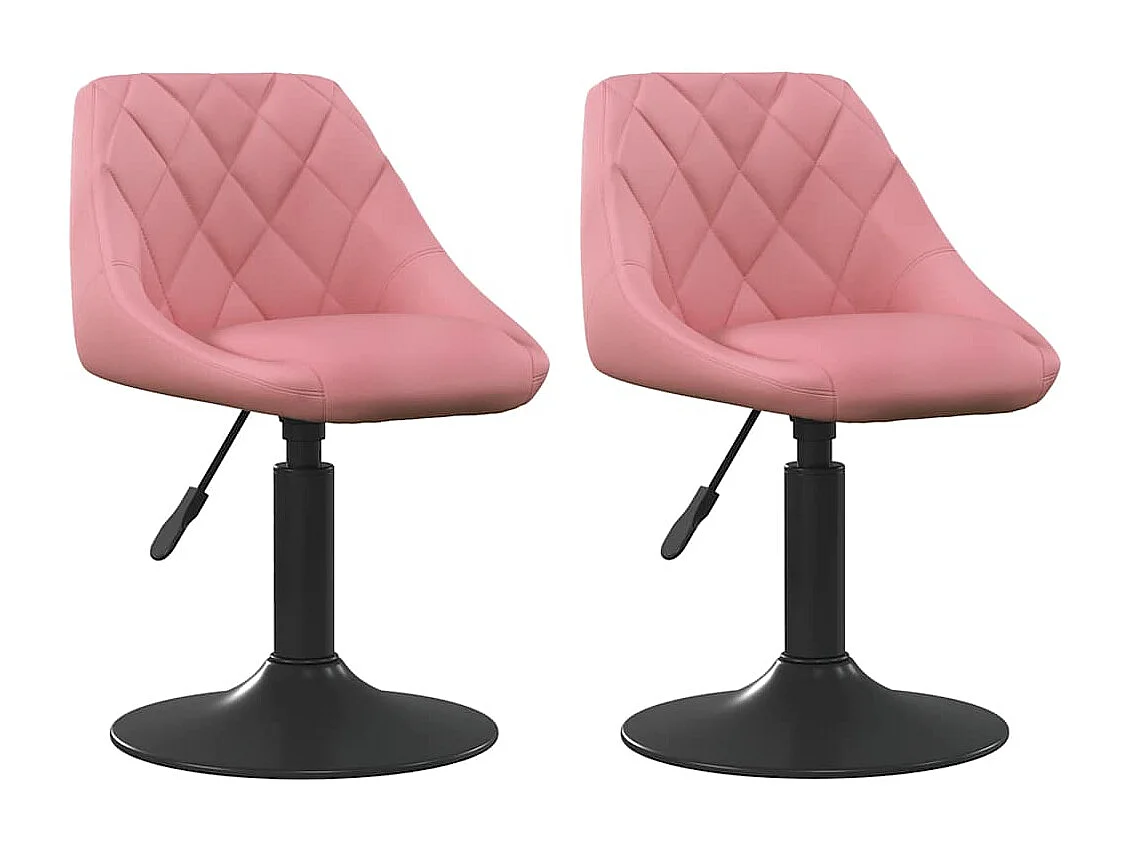 Eetkamerstoelen draaibaar 2 st fluweel roze