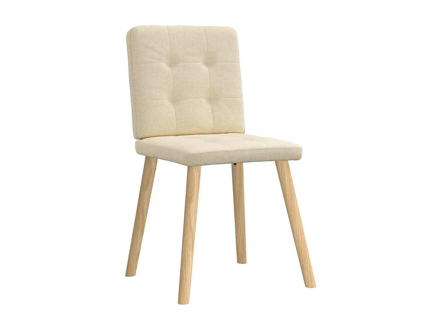 Chaises à manger lot de 4 crème tissu