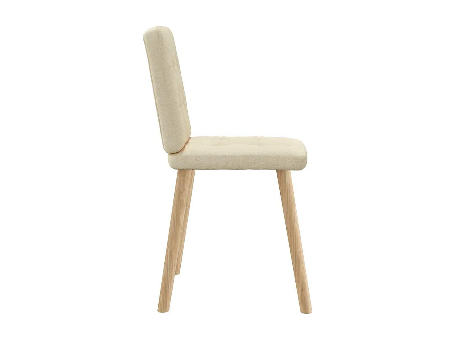 Chaises à manger lot de 4 crème tissu