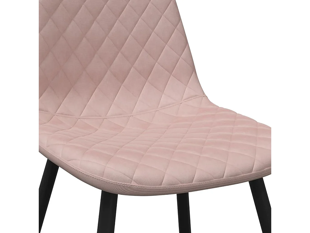 Eetkamerstoelen 2 st fluweel roze