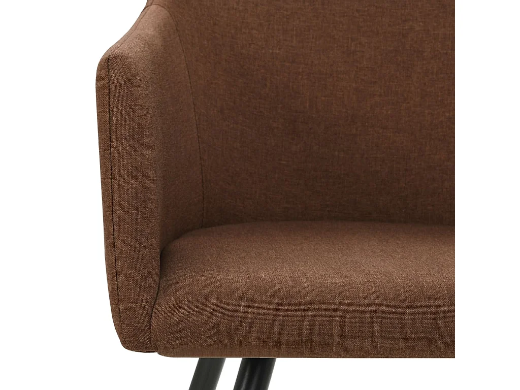 Sillas de comedor giratorias 2 unidades tela marrón