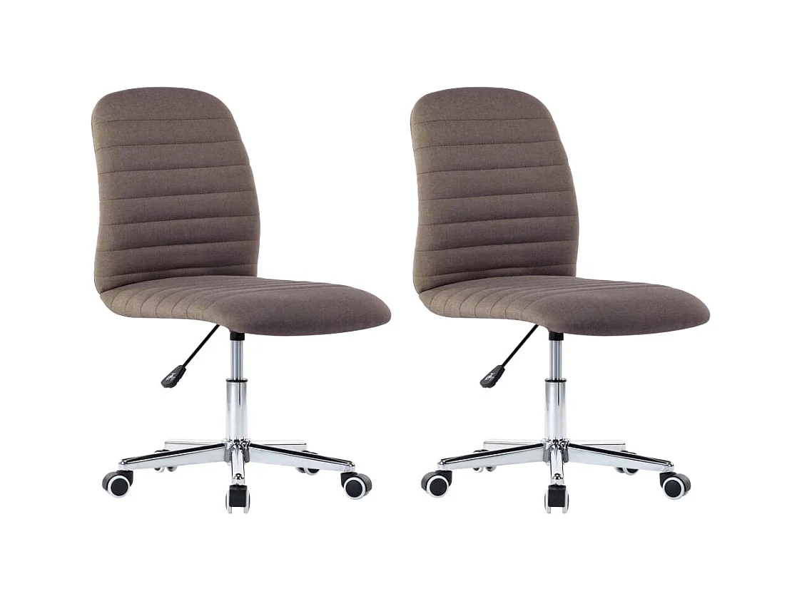 Chaises à manger lot de 2 taupe tissu