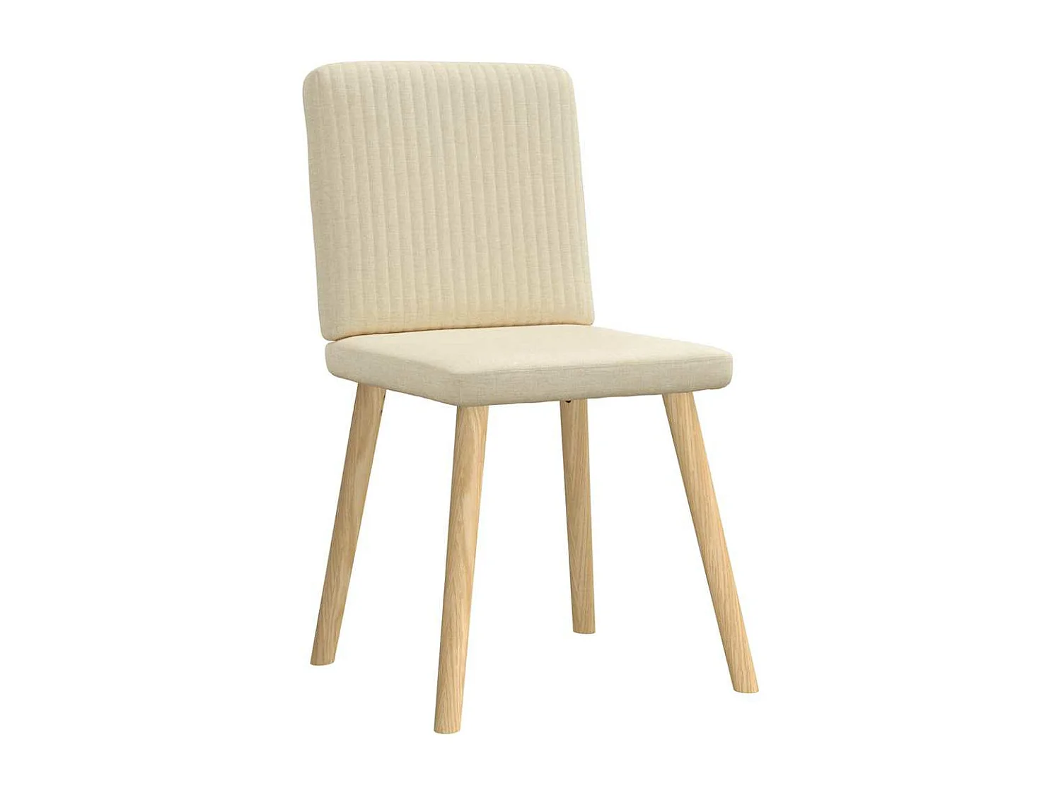 Eetkamerstoelen 2 stukkenstof crèmekleurig