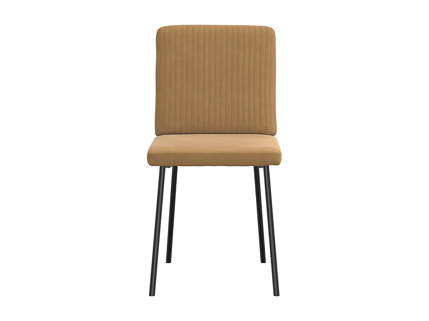 Chaises à manger lot de 4 marron velours