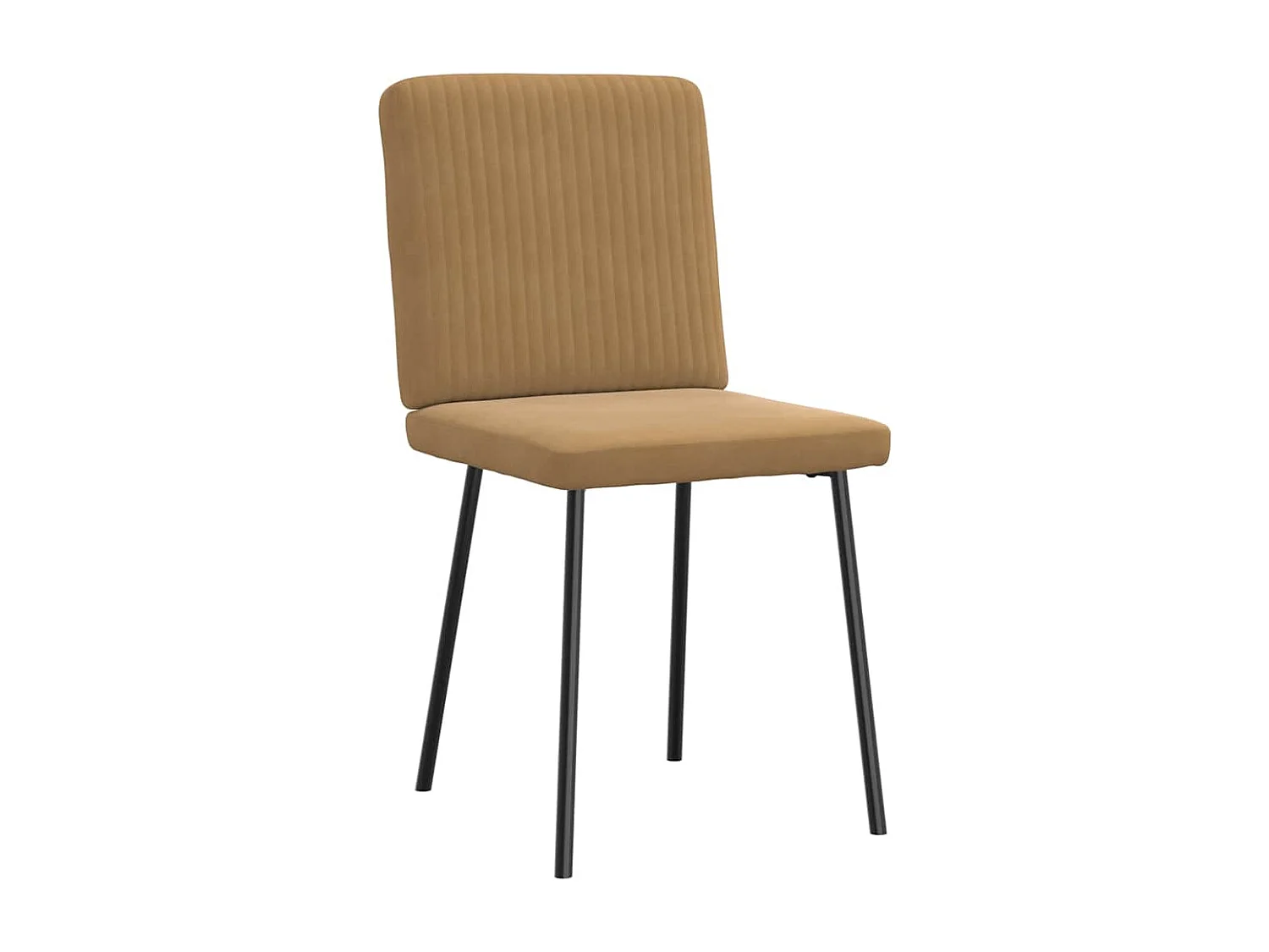 Chaises à manger lot de 4 marron velours