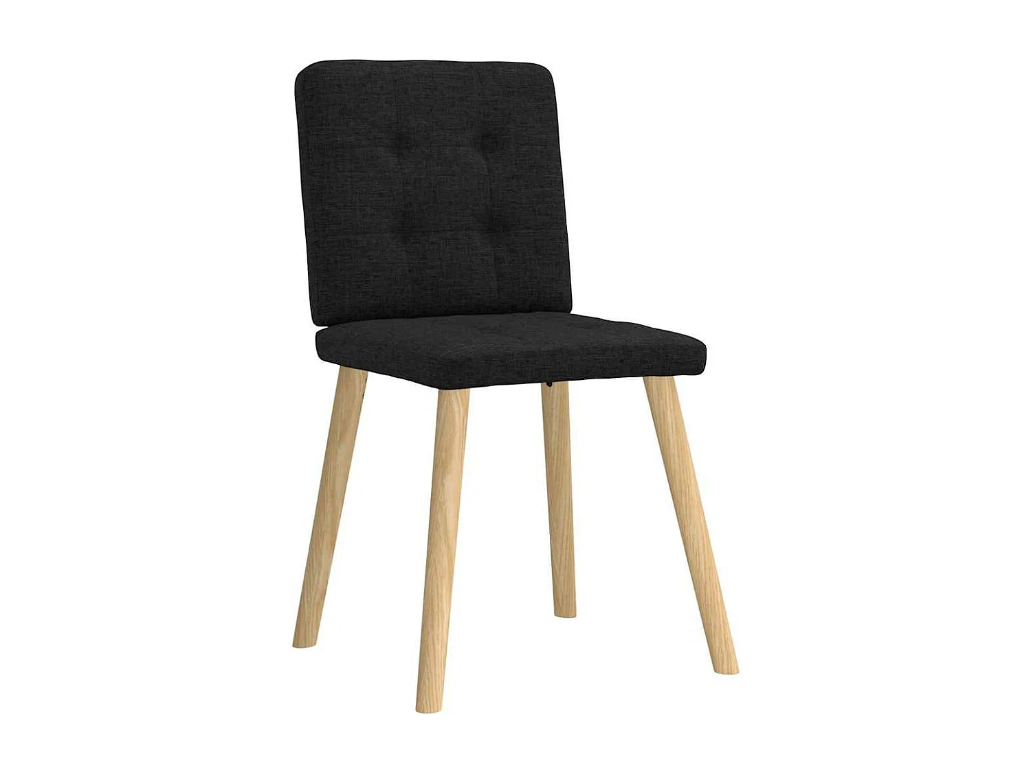 Eetkamerstoelen 2 st stof zwart