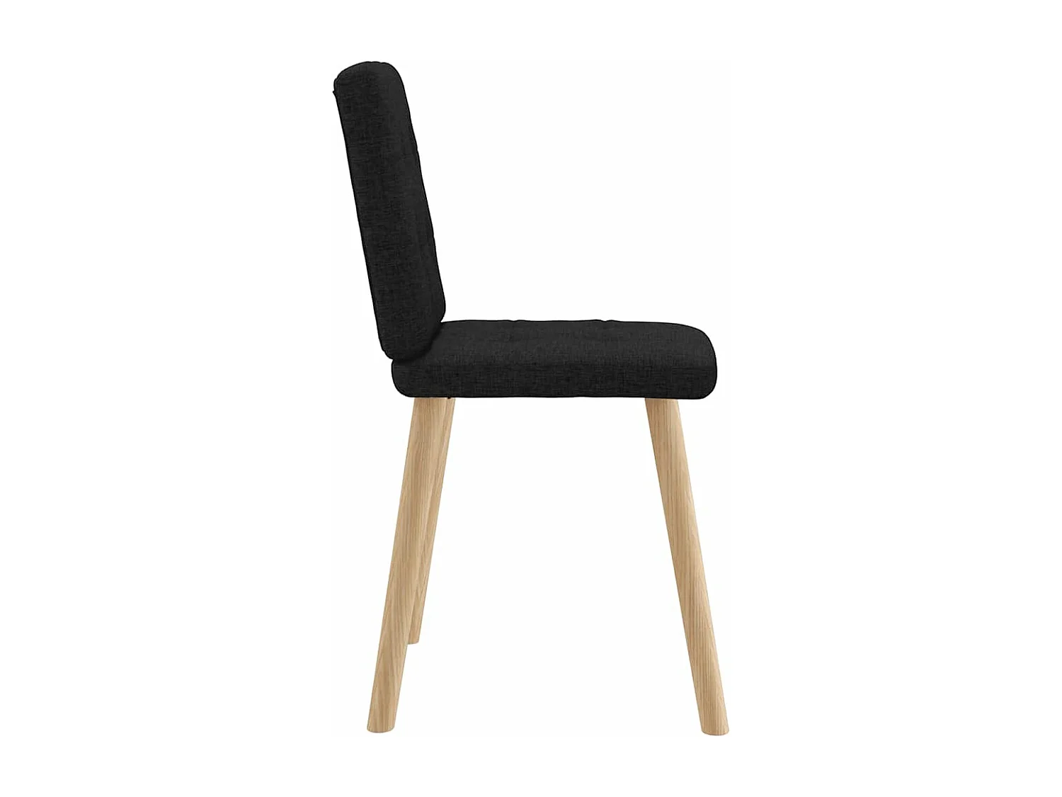 Eetkamerstoelen 2 st stof zwart