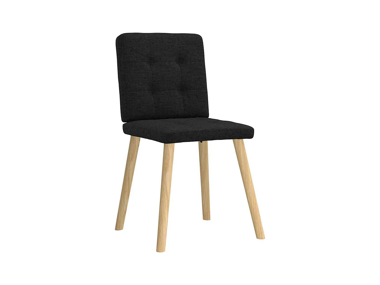 Chaises à manger lot de 2 noir tissu