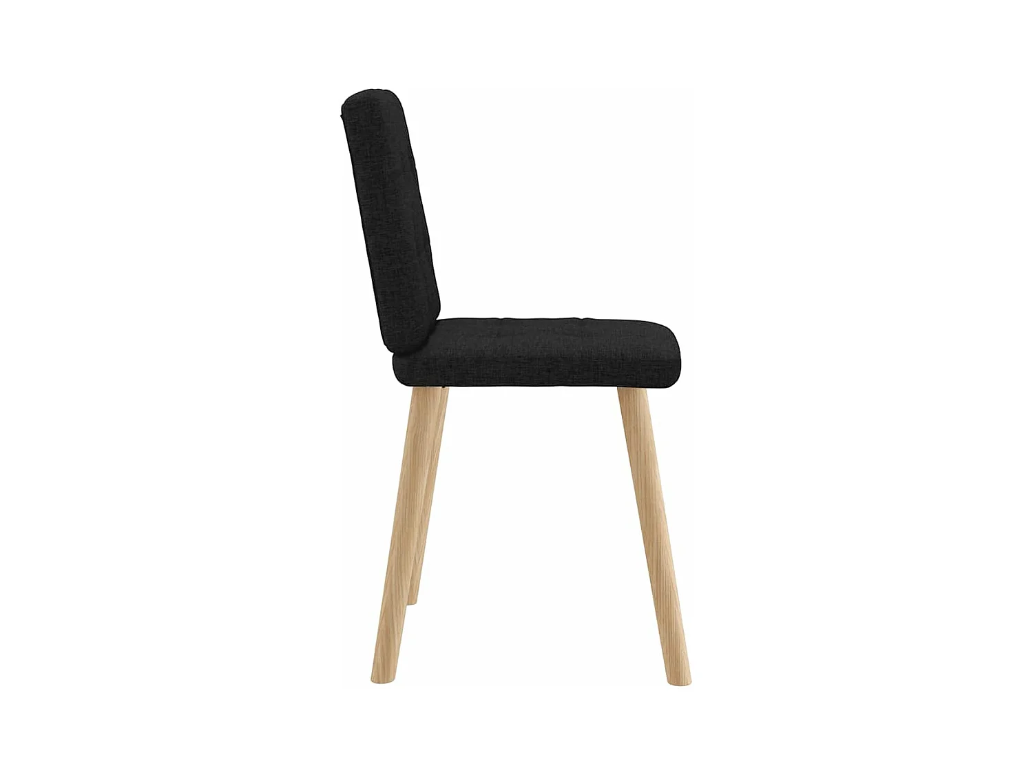 Chaises à manger lot de 2 noir tissu