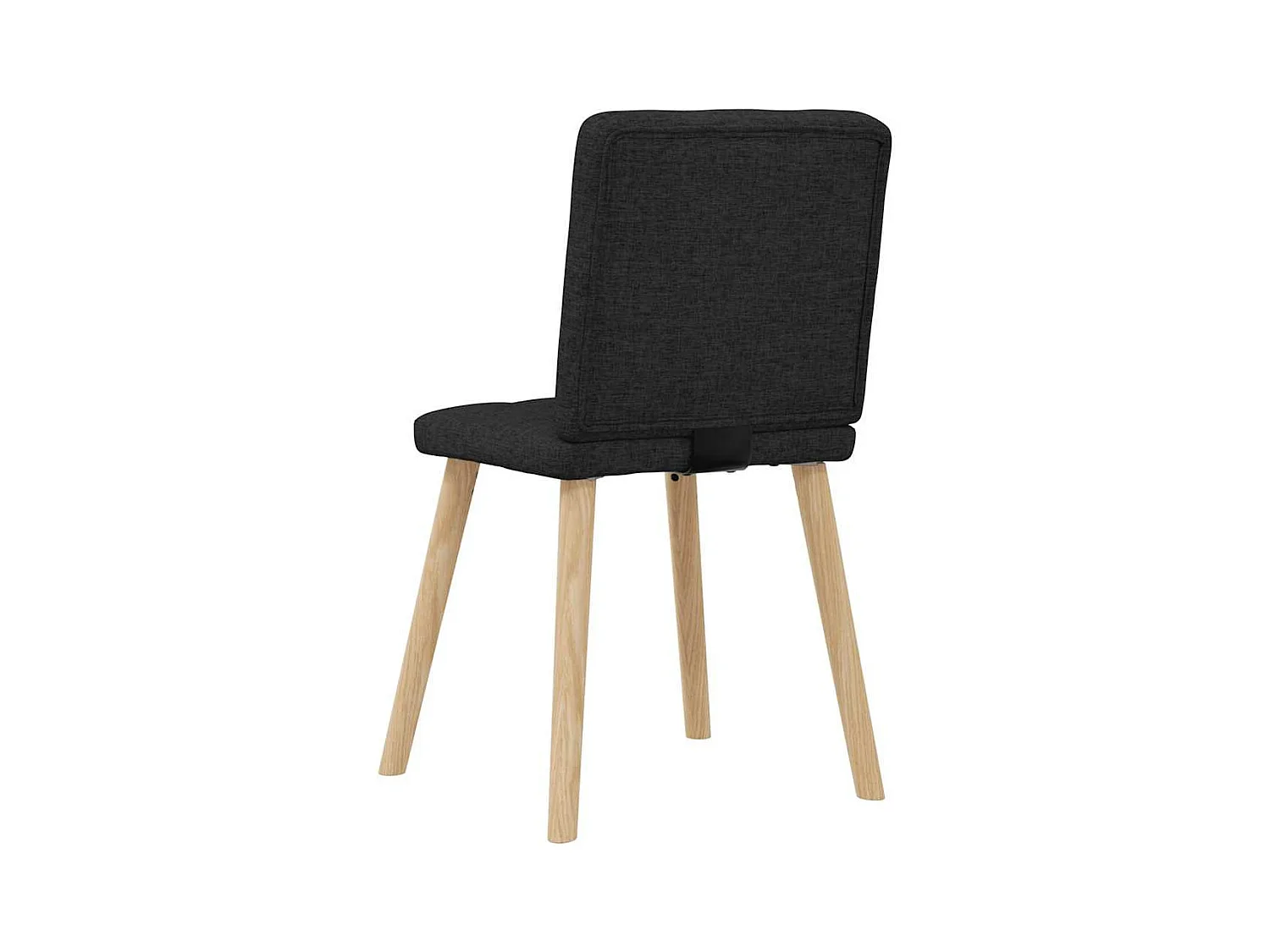 Chaises à manger lot de 2 noir tissu