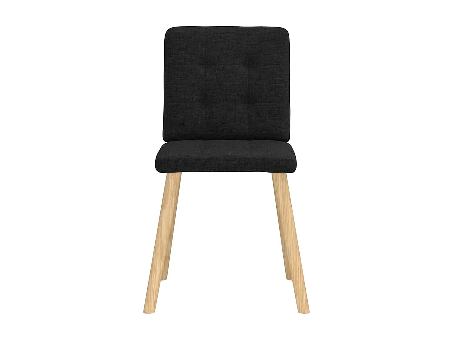 Chaises à manger lot de 2 noir tissu