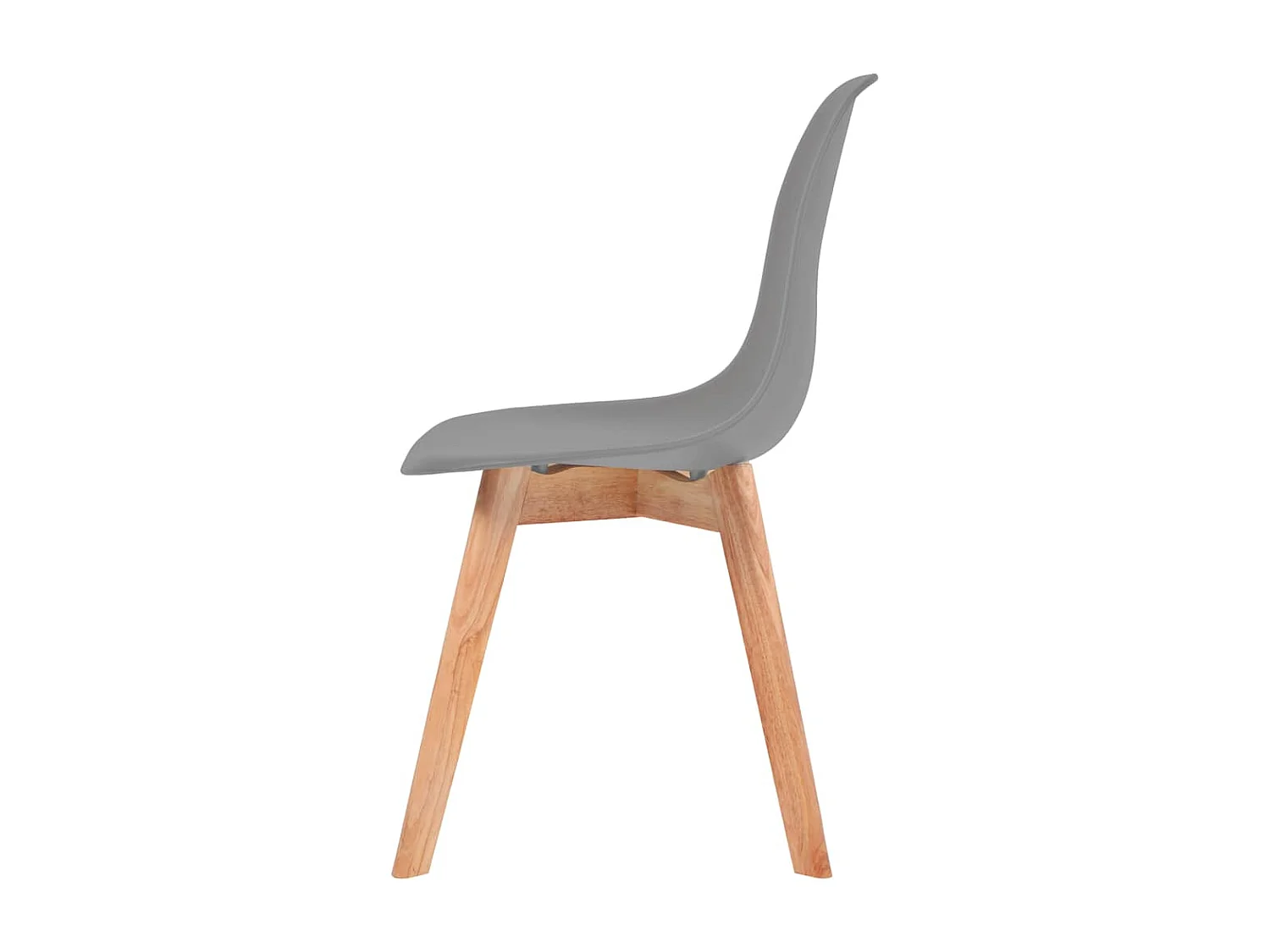 Eetkamerstoelen 2 st kunststof grijs