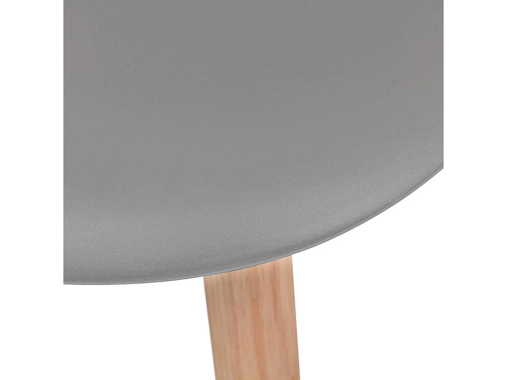 Eetkamerstoelen 2 st kunststof grijs