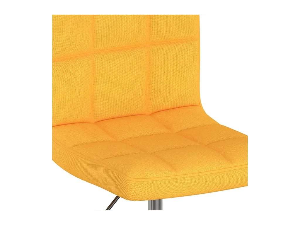 Chaises pivotantes à manger lot de 2 jaune tissu