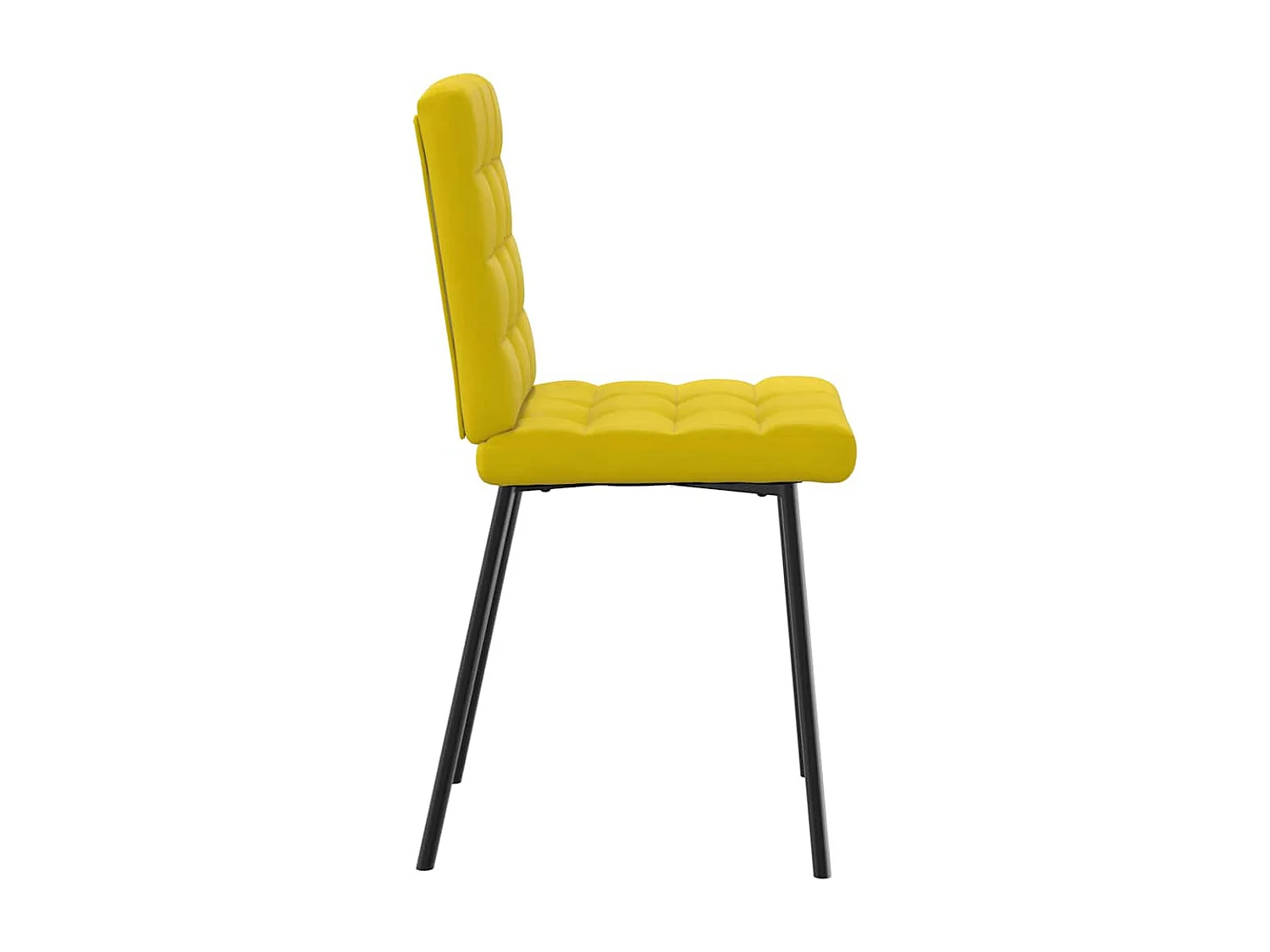 Chaises à manger lot de 2 Jaune Velours