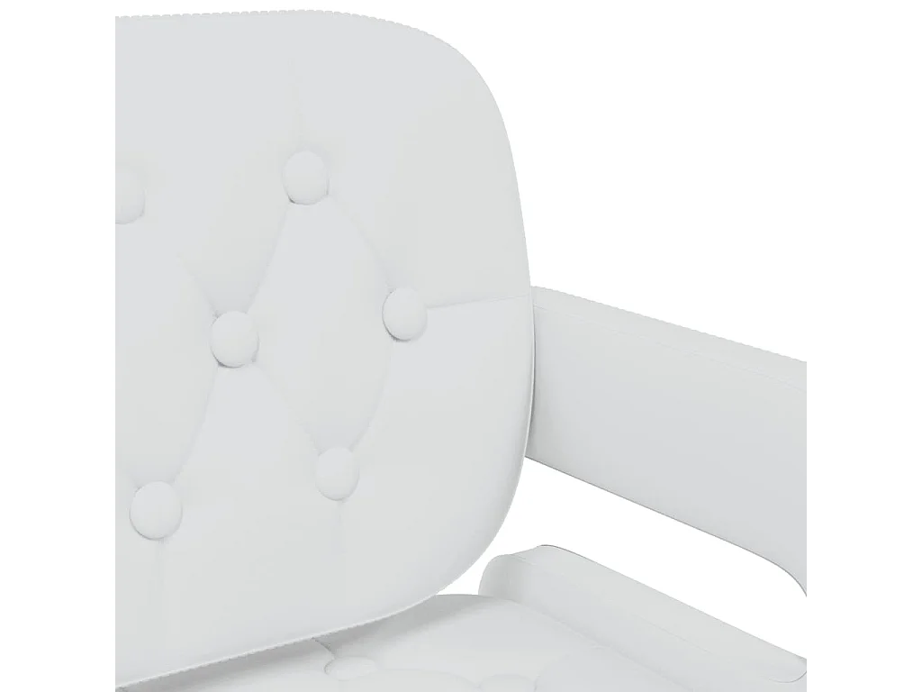 Eetkamerstoelen draaibaar 6 st kunstleer wit