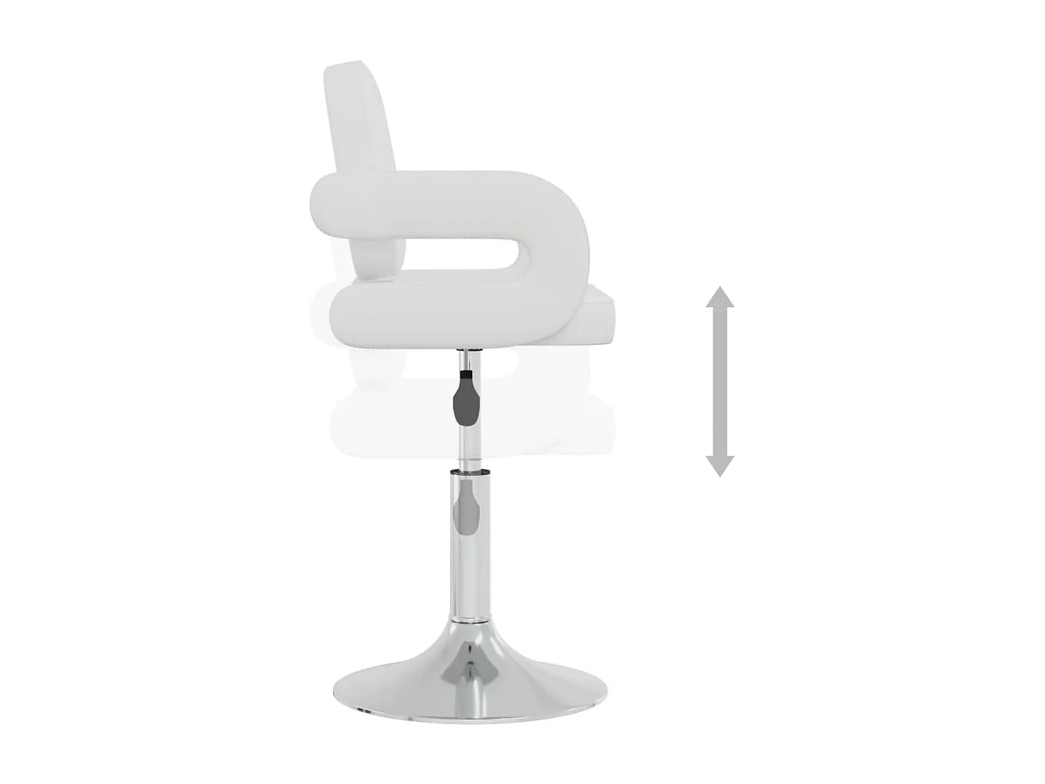 Chaises pivotantes à manger lot de 6 blanc similicuir