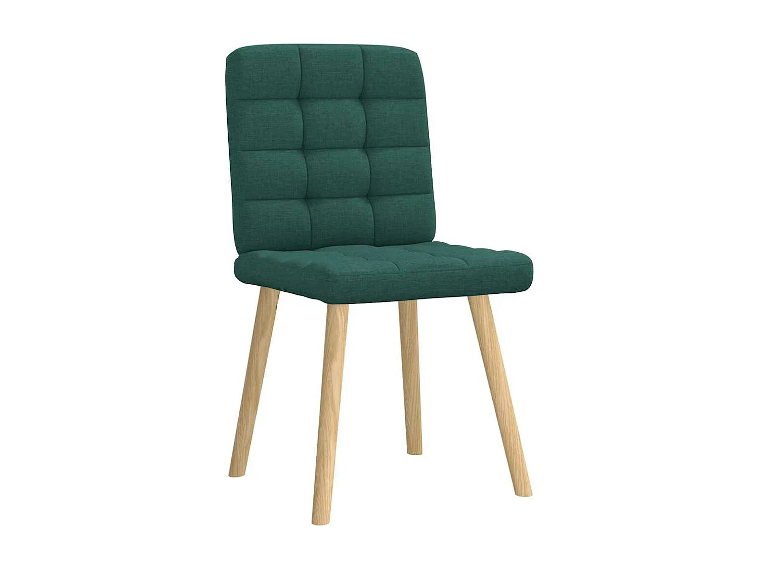 Sillas de comedor 2 unidades tela verde oscuro