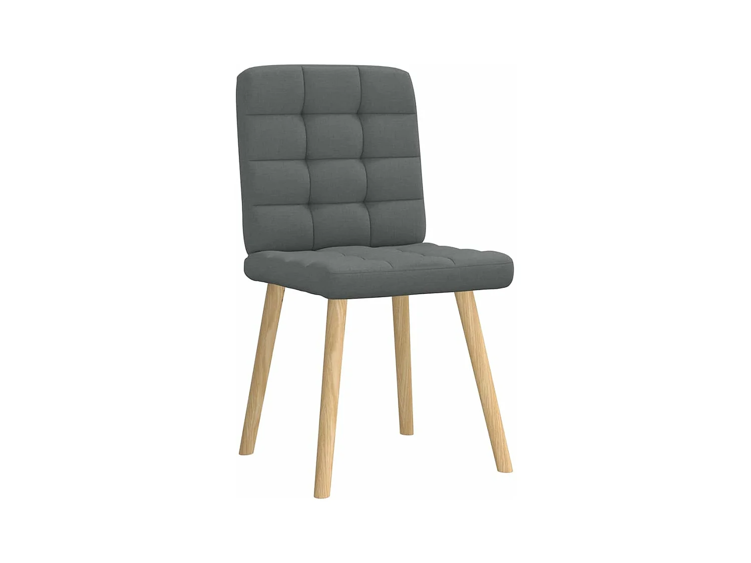 Eetkamerstoelen 2 st stof donkergrijs