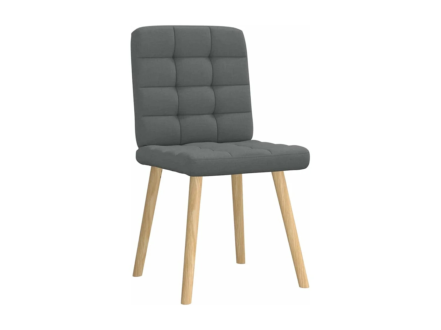 Chaises à manger lot de 2 gris foncé tissu