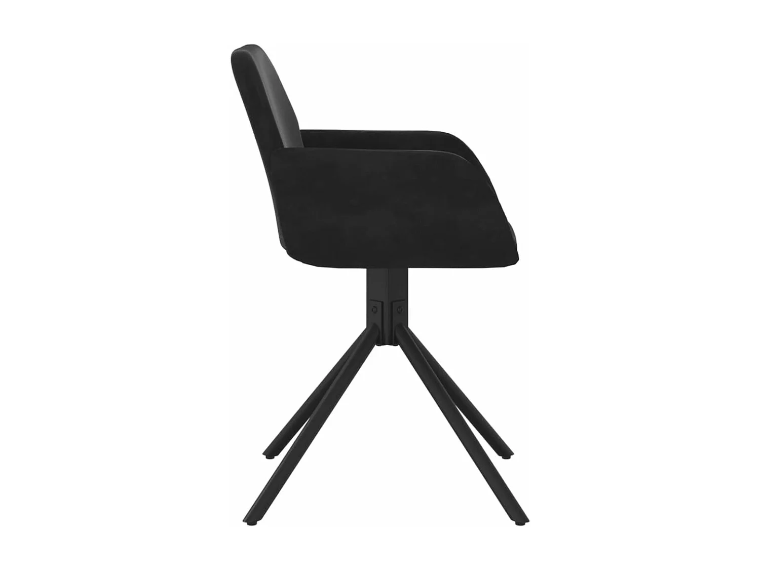 Chaises pivotantes à manger lot de 2 Noir Velours