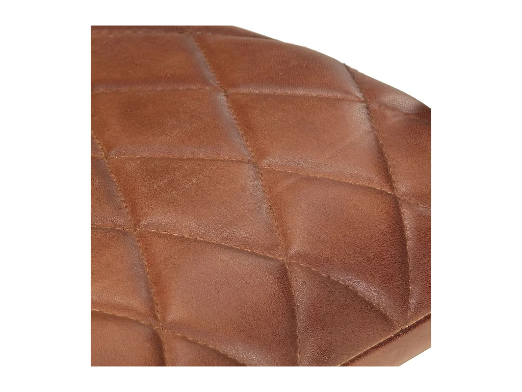 Chaises à manger cantilever lot de 6 marron cuir véritable