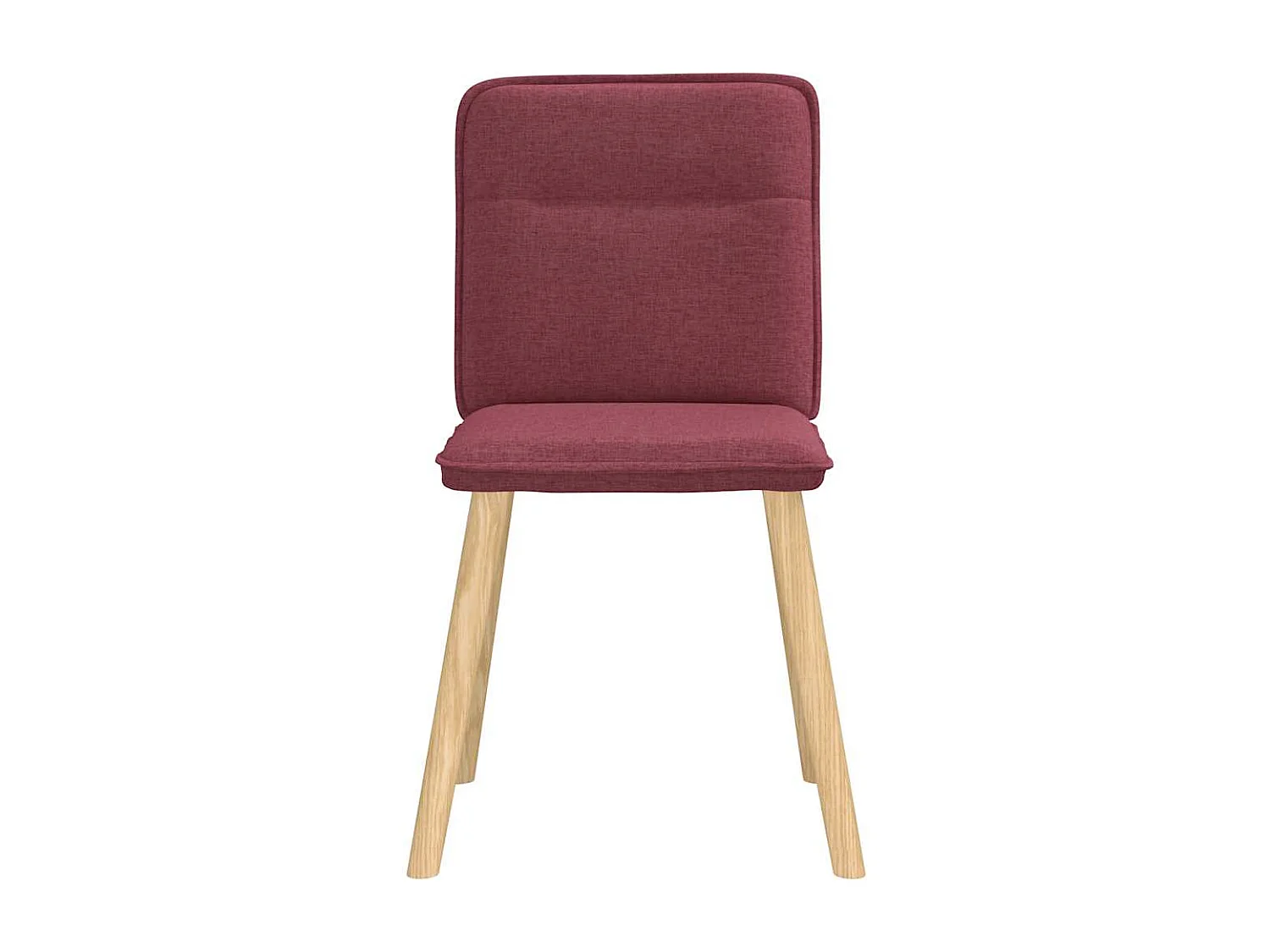 Sillas de comedor 2 unidades tela rojo tinto