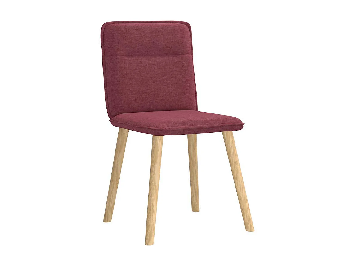 Chaises à manger lot de 2 rouge bordeaux tissu