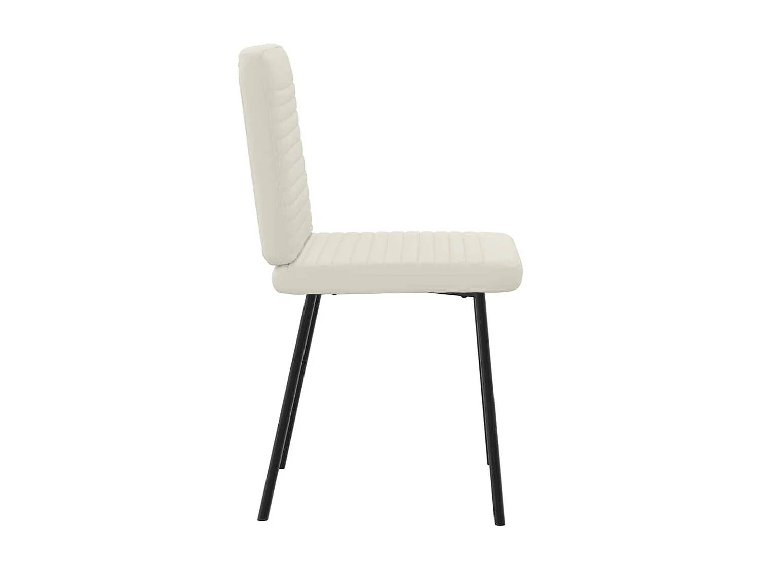 Chaises à manger lot de 4 Crème Velours