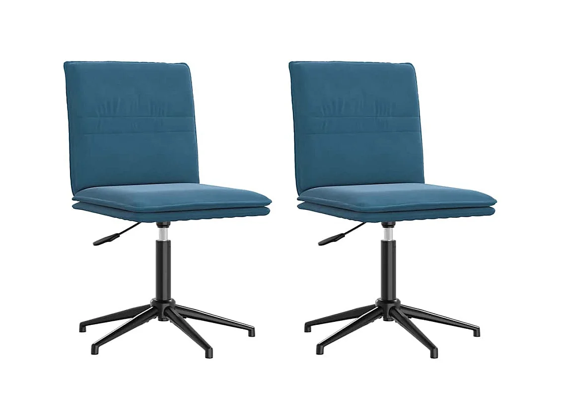 Chaises à manger lot de 2 Bleu Velours