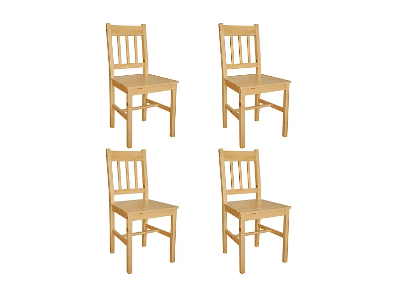 Sillas de comedor 4 unidades madera de pino