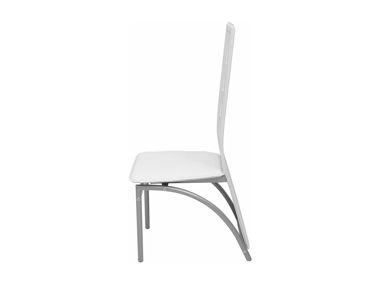 Eetkamerstoelen 2 st kunstleer wit