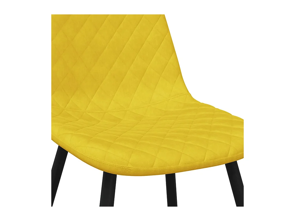 Chaises à manger lot de 4 Jaune moutarde Velours