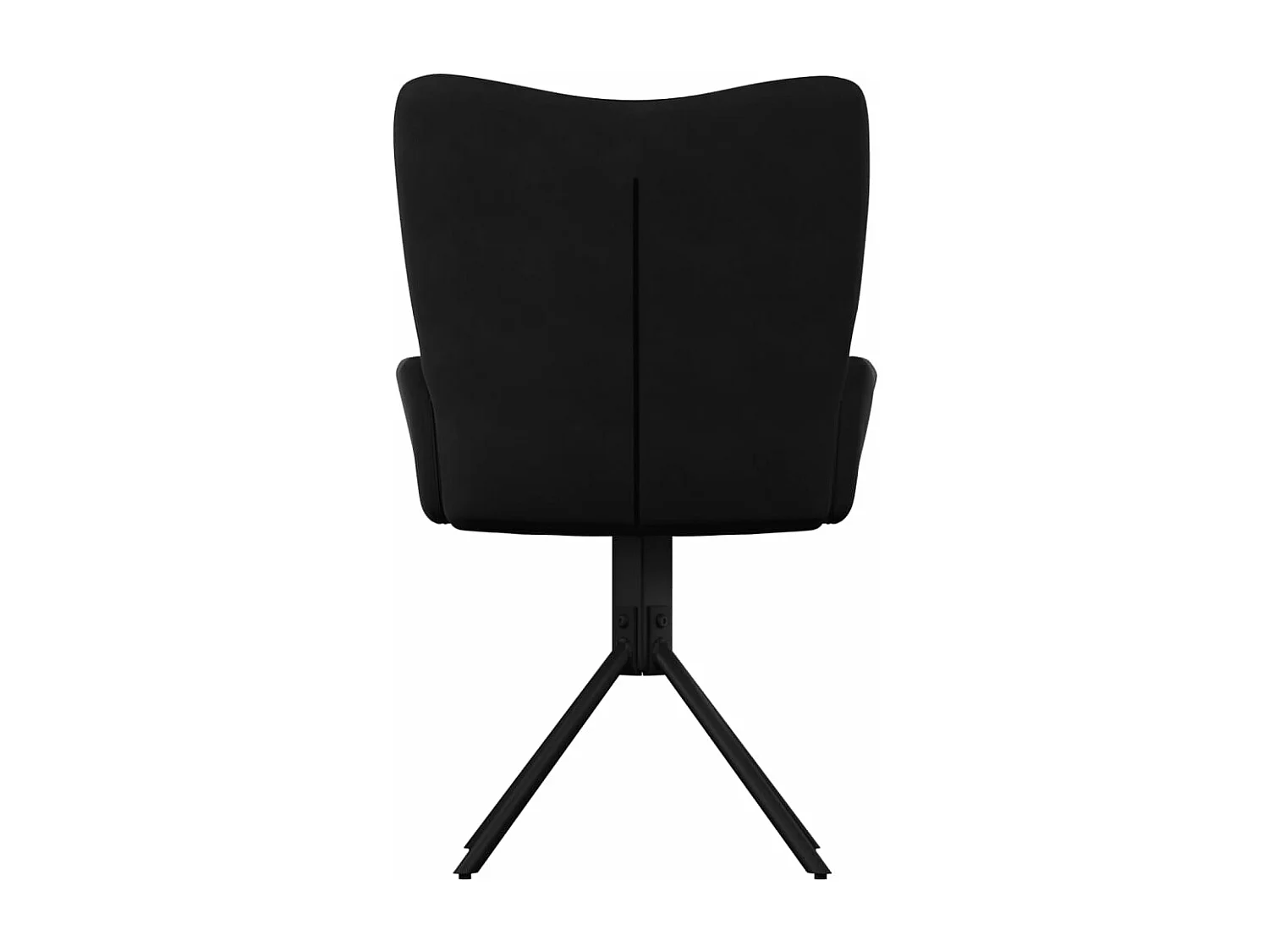 Chaises pivotantes à manger lot de 2 Noir Velours