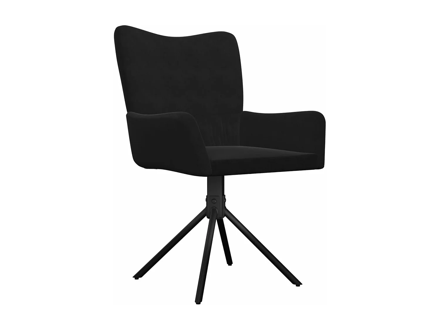 Chaises pivotantes à manger lot de 2 Noir Velours