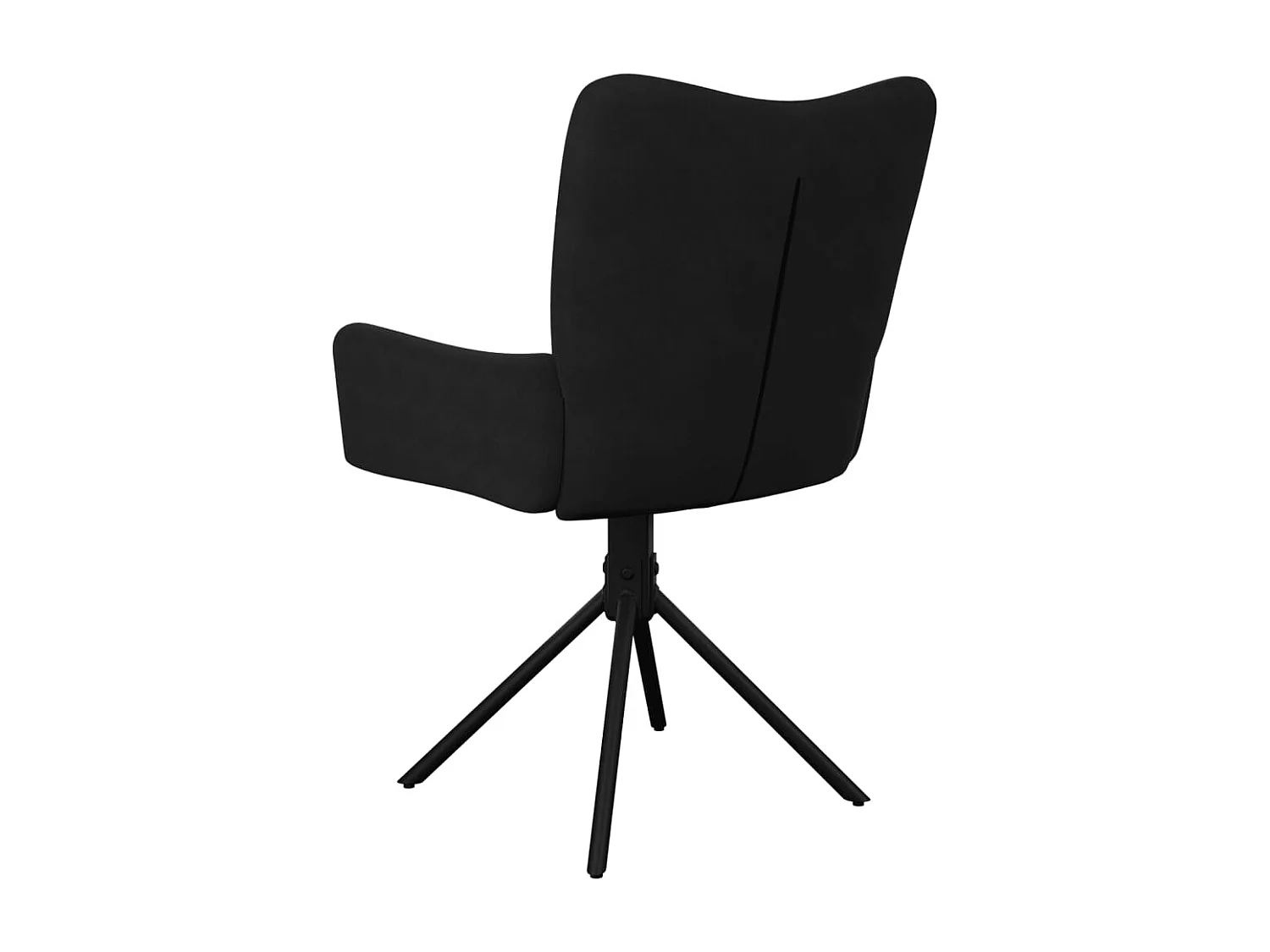 Chaises pivotantes à manger lot de 2 Noir Velours