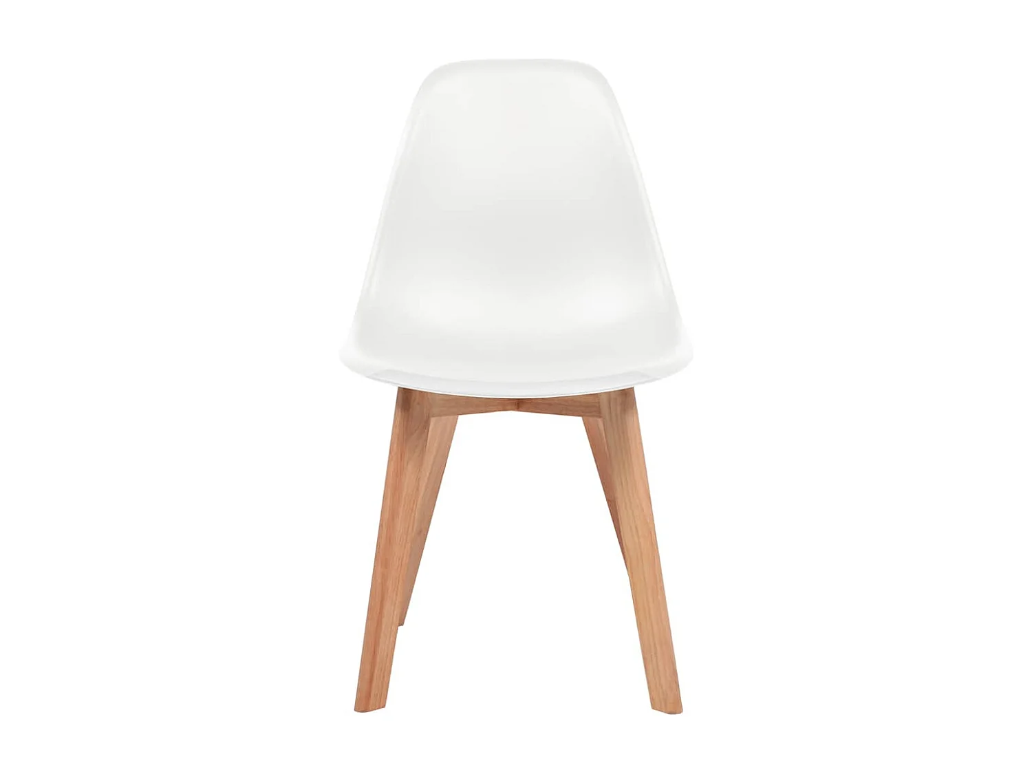 Eetkamerstoelen 4 st kunststof wit