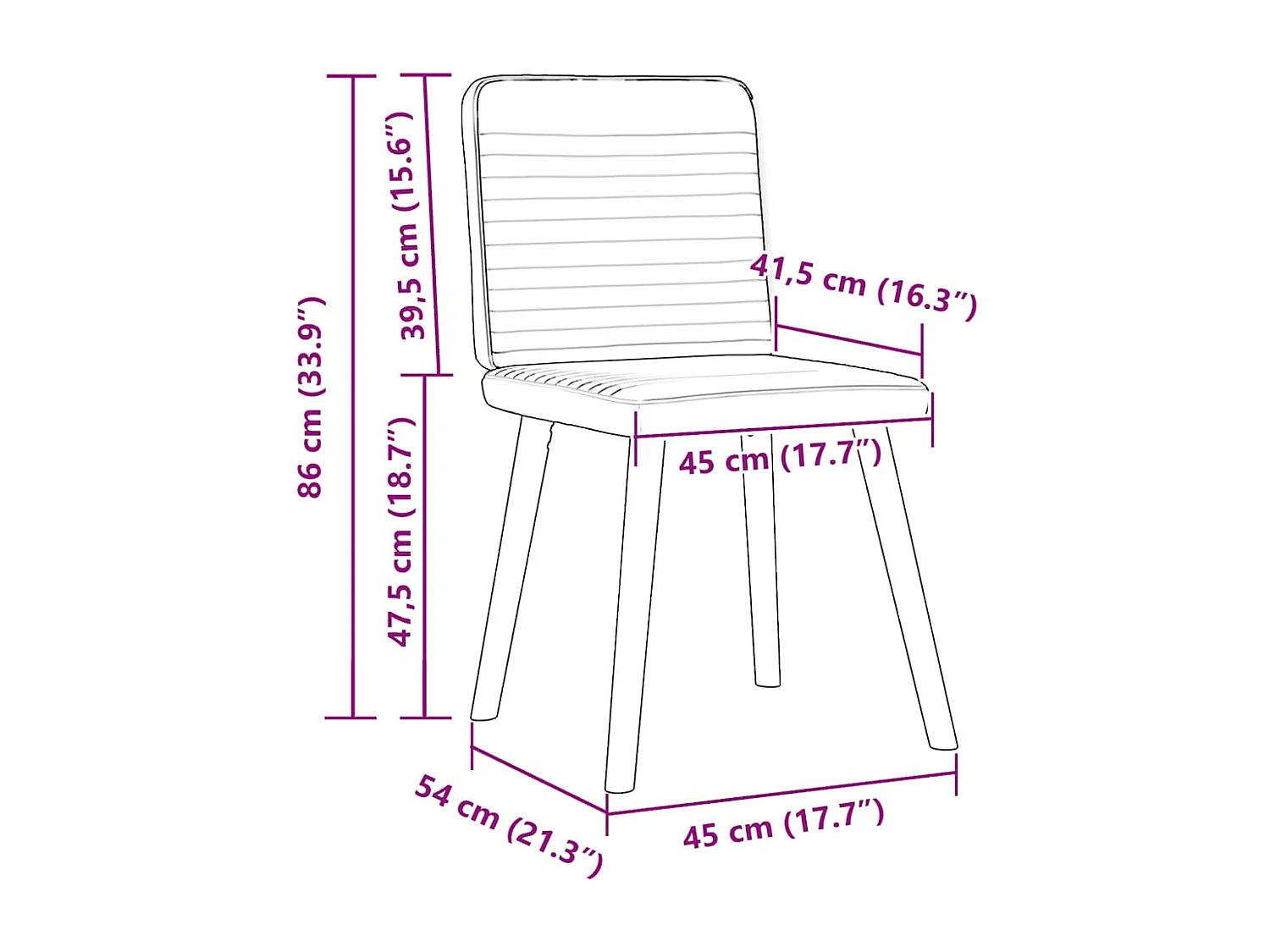 Eetkamerstoelen 2 st stof lichtgrijs