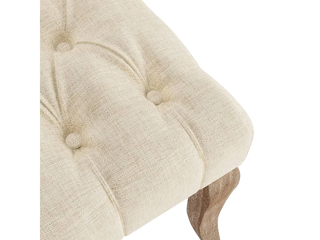 Chaises à manger lot de 6 beige tissu à l'aspect de lin