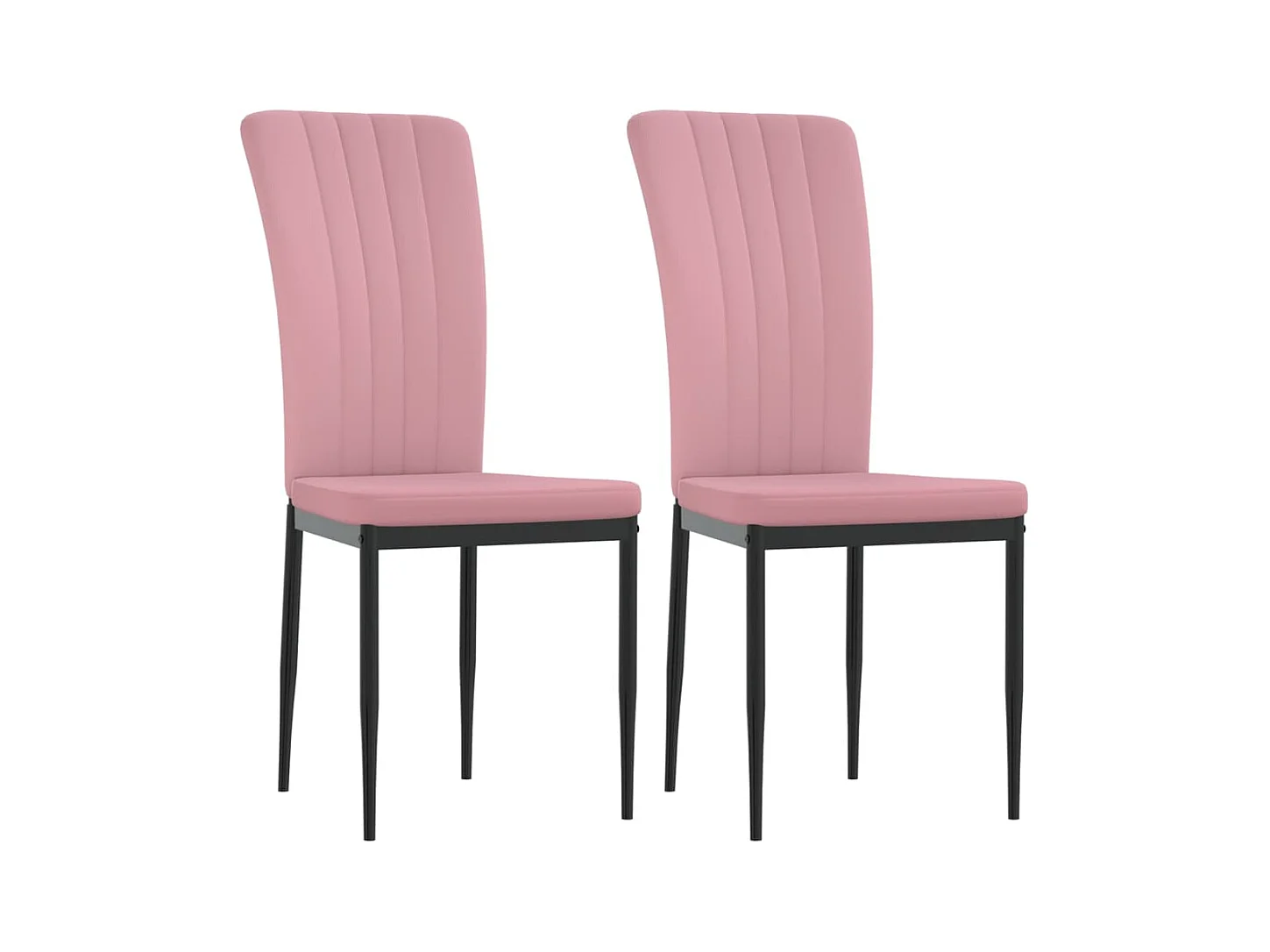 Sillas de comedor 2 unidades terciopelo rosa