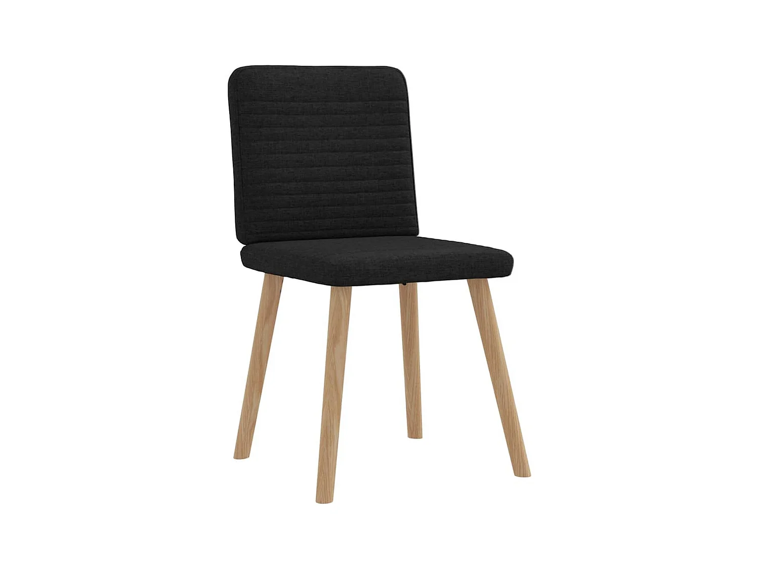 Chaises à manger lot de 2 noir tissu