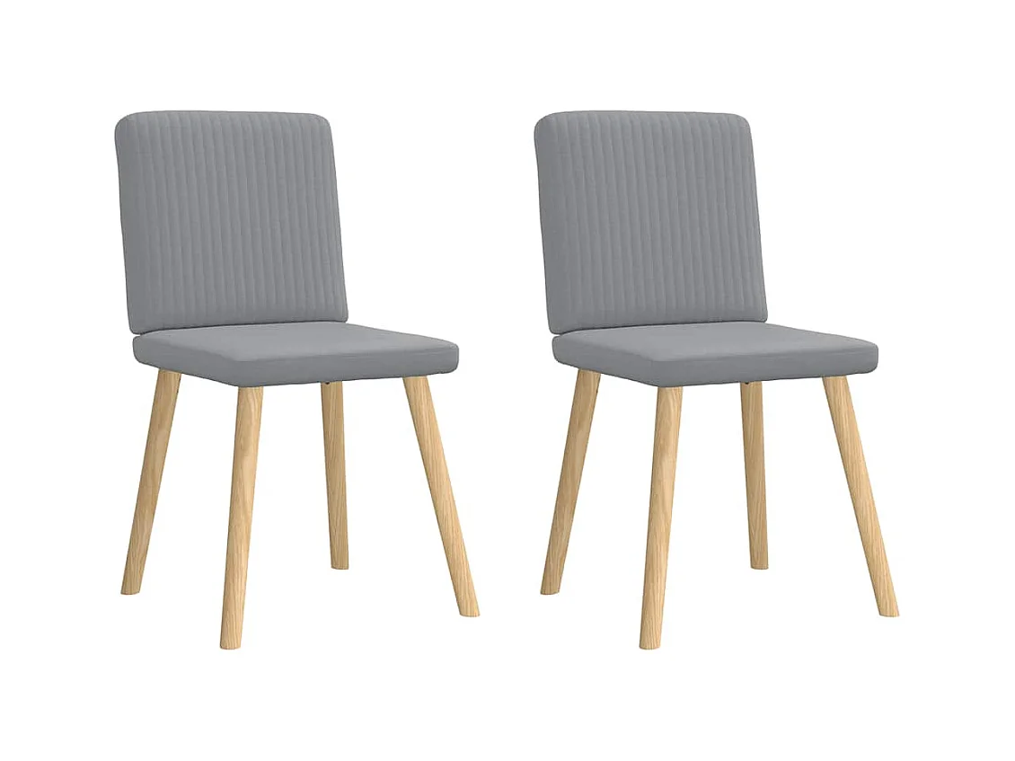 Chaises à manger lot de 2 gris clair tissu