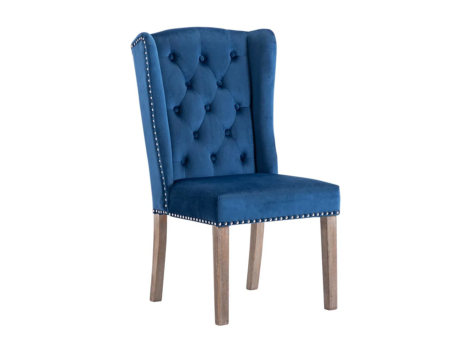 Cadeiras de jantar 4 peças veludo azul