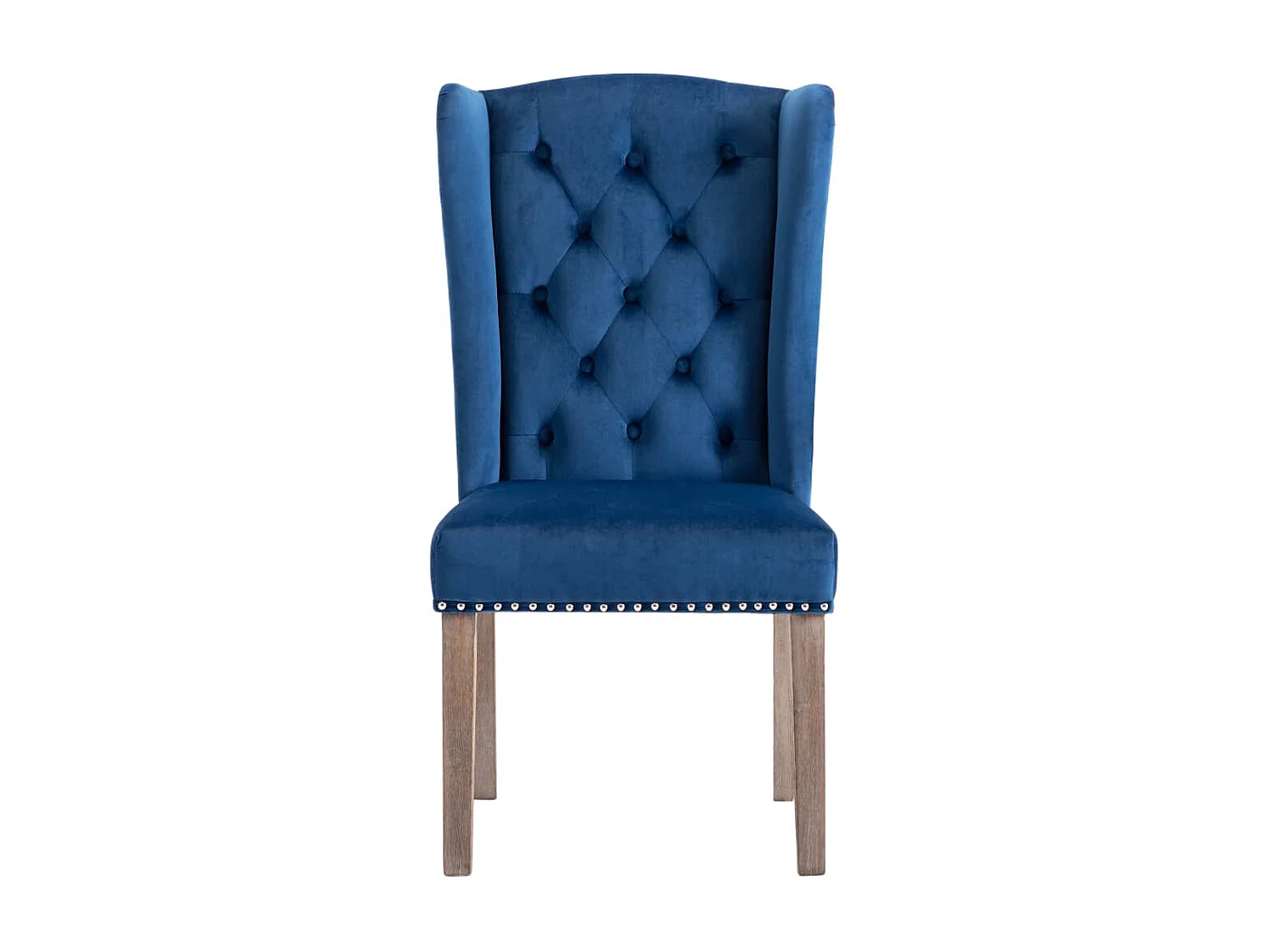 Sillas de comedor 4 unidades terciopelo azul