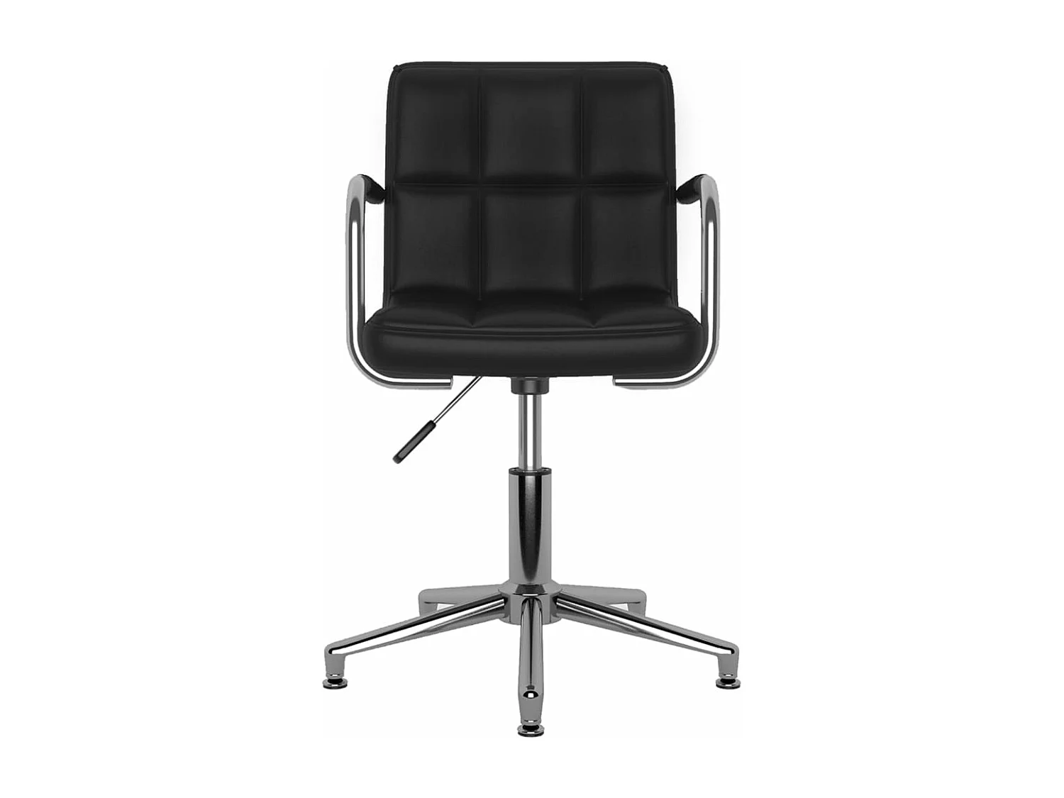 Eetkamerstoelen draaibaar 6 st kunstleer zwart