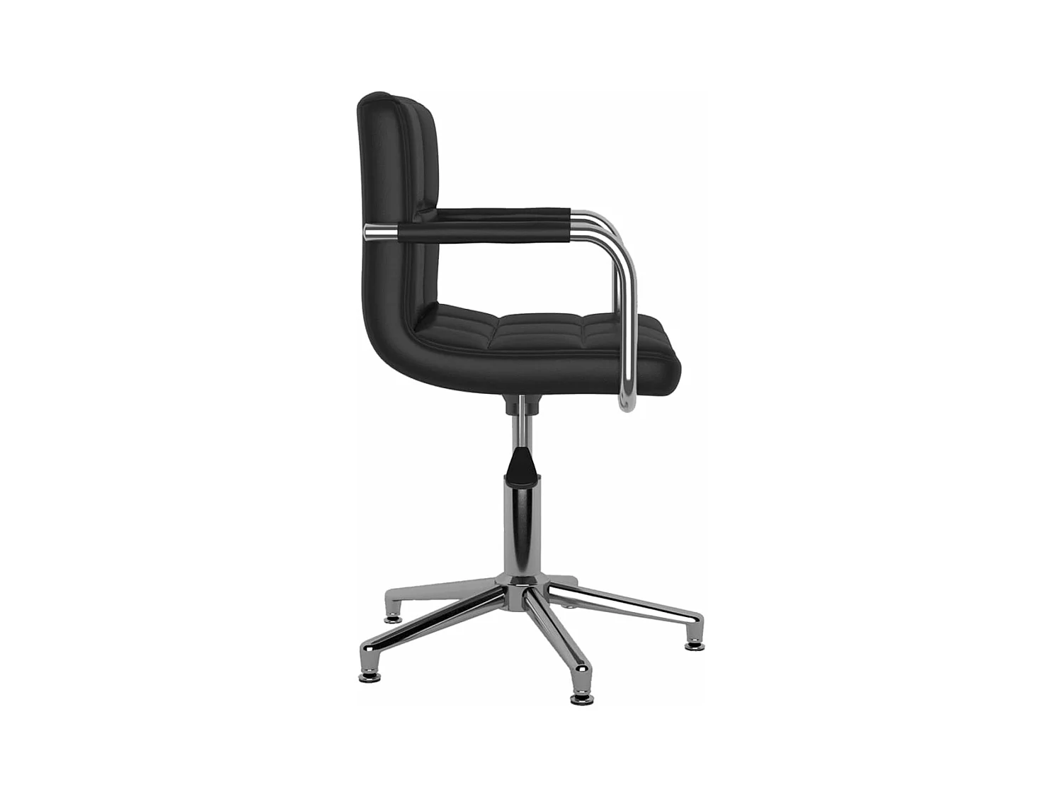 Chaises pivotantes à manger lot de 6 noir similicuir