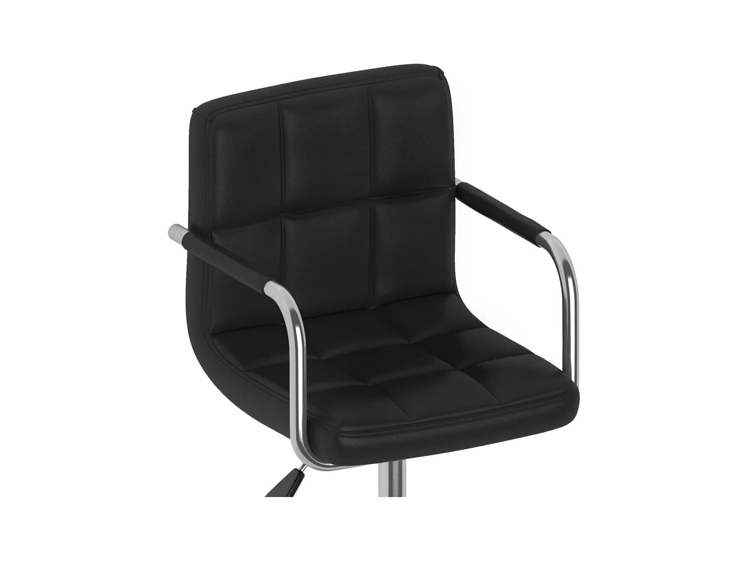 Chaises pivotantes à manger lot de 6 noir similicuir